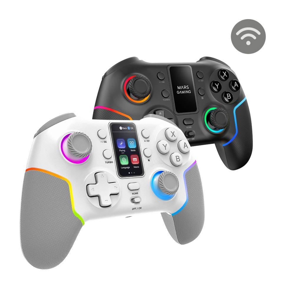 Comando MARS GAMING MGP-V3W (Nintendo Switch - USB Type-A para USB Type-C - Bluetooth/RF/USB - Branco) — miniatura 4