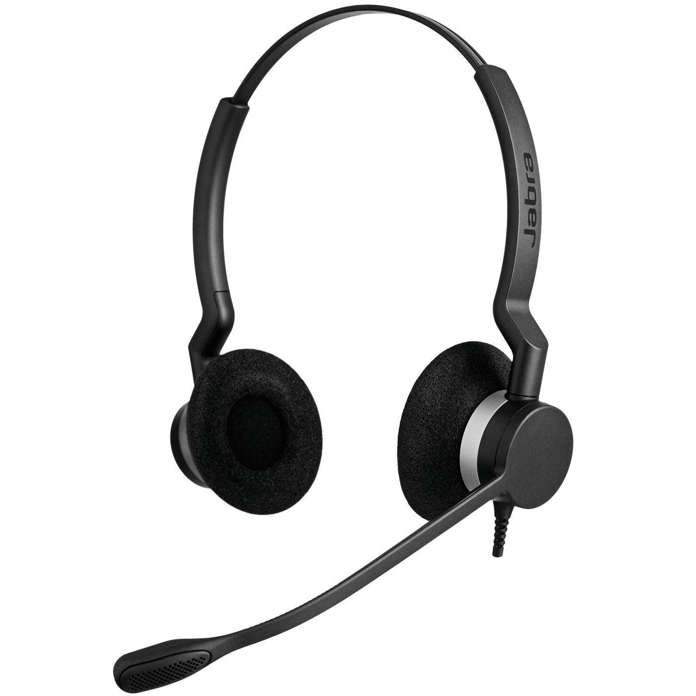Headset Call Center JABRA BIZ 2300 Duo QD (Binaural - Com fios - Supra-aural - Preto)