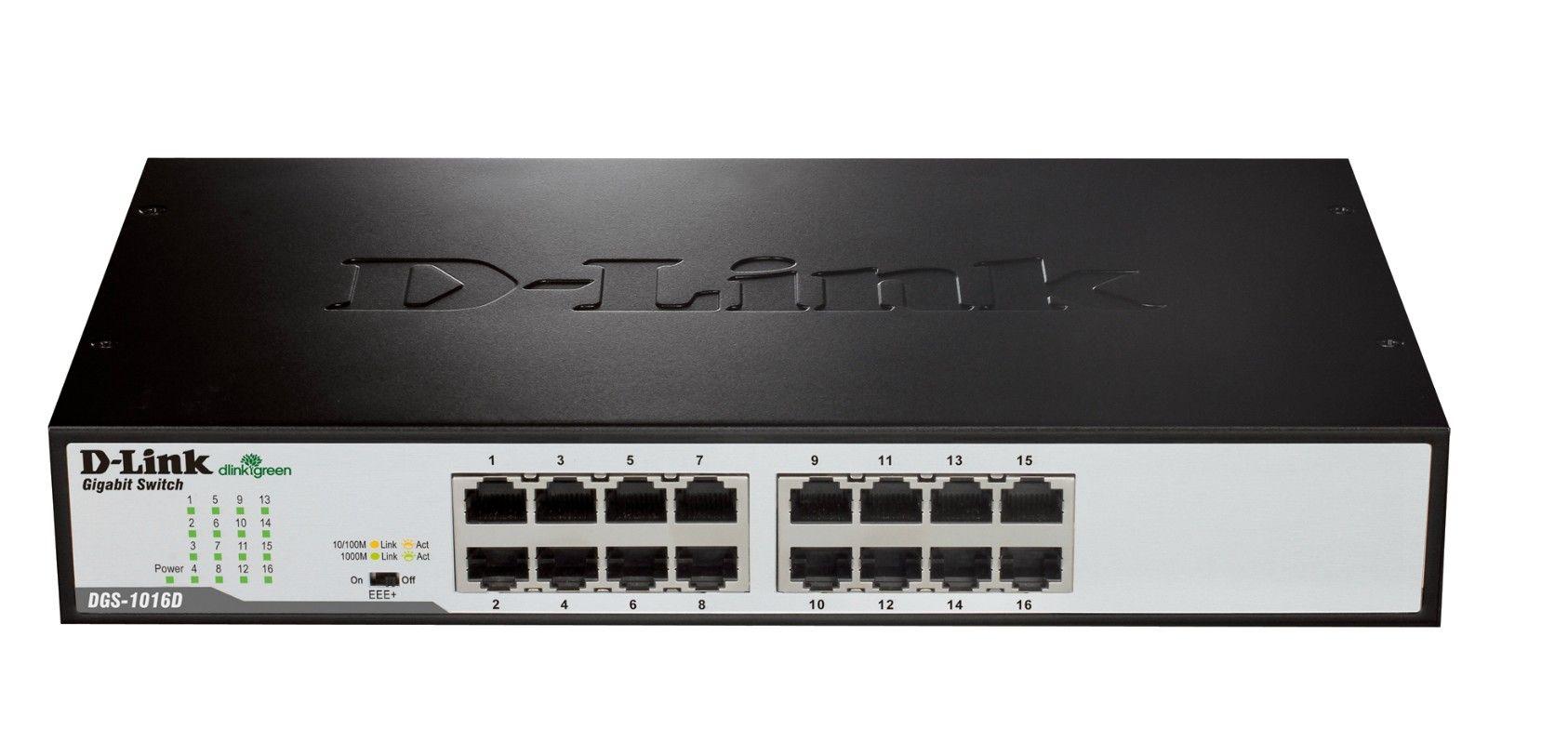 Switch D-LINK DGS-1016D/E (16 Portas - 10/100/1000 Mbps - 0,340 MB - Preto e Metálico) — miniatura 2