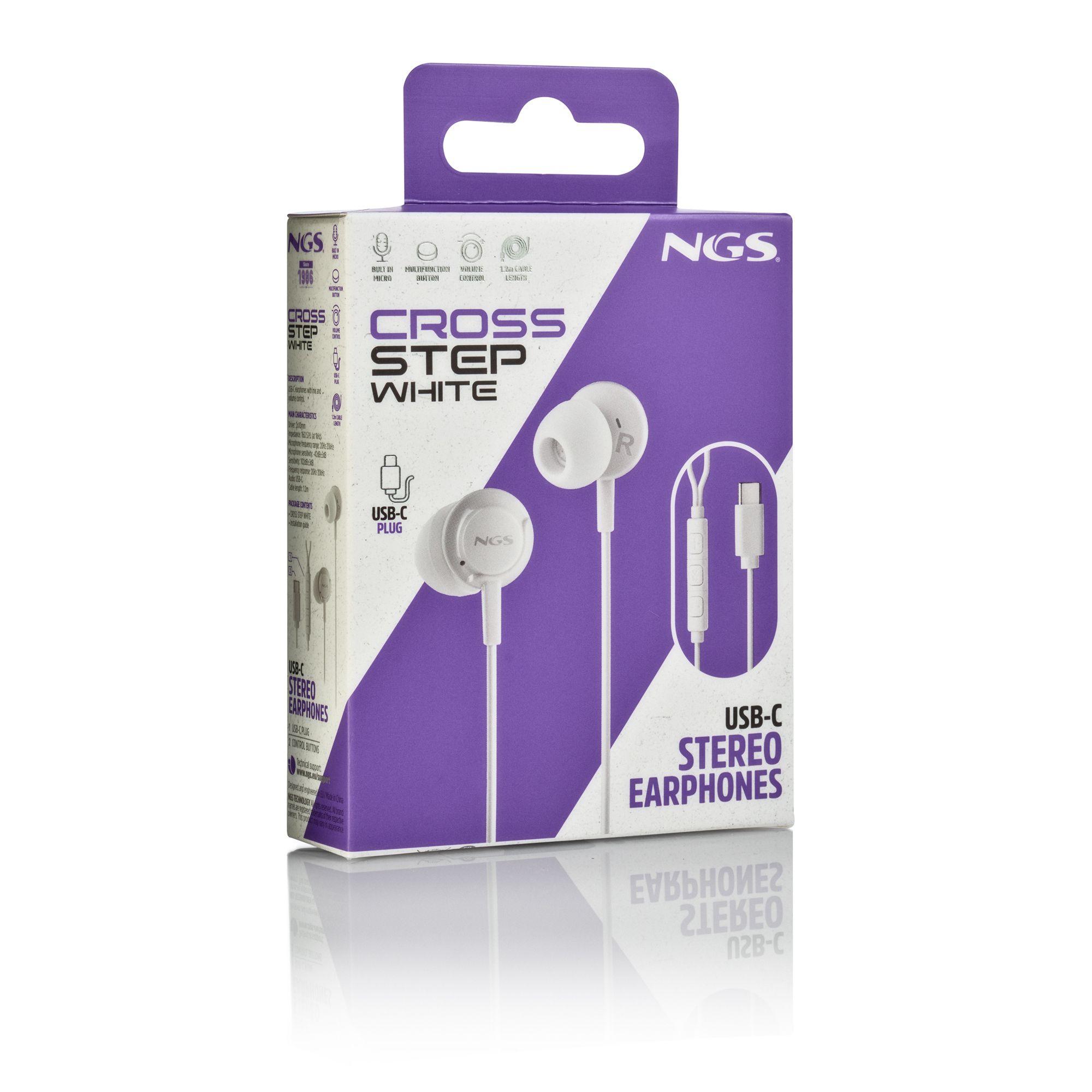 Auscultadores NGS CROSS STEP (Binaural - Com fios - Intra-aural - Branco), miniatura 6