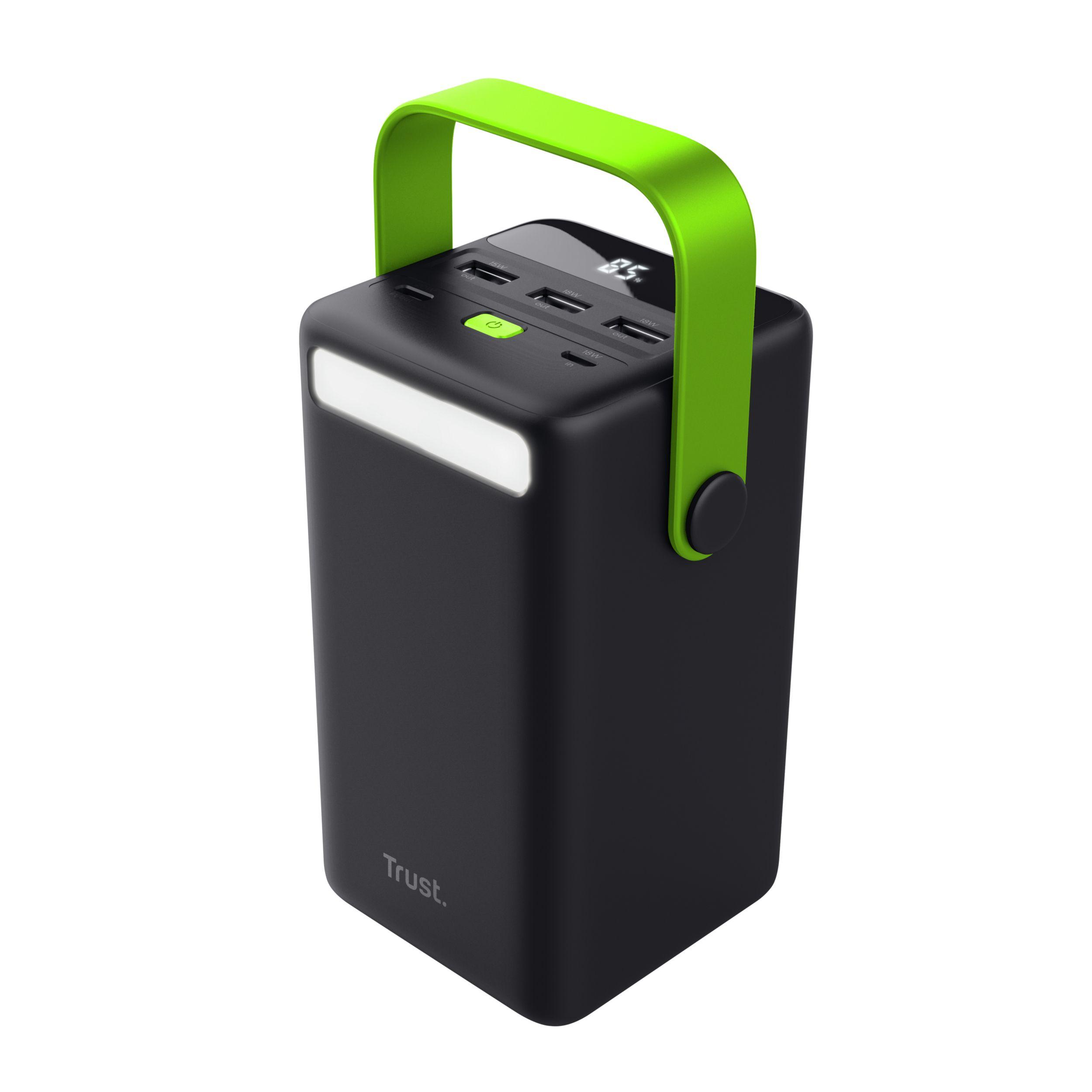 Bateria Externa TRUST Redoh XXL (50000 mAh - 185 Wh - Micro-USB + USB Type-C - Preto e Verde), miniatura 2