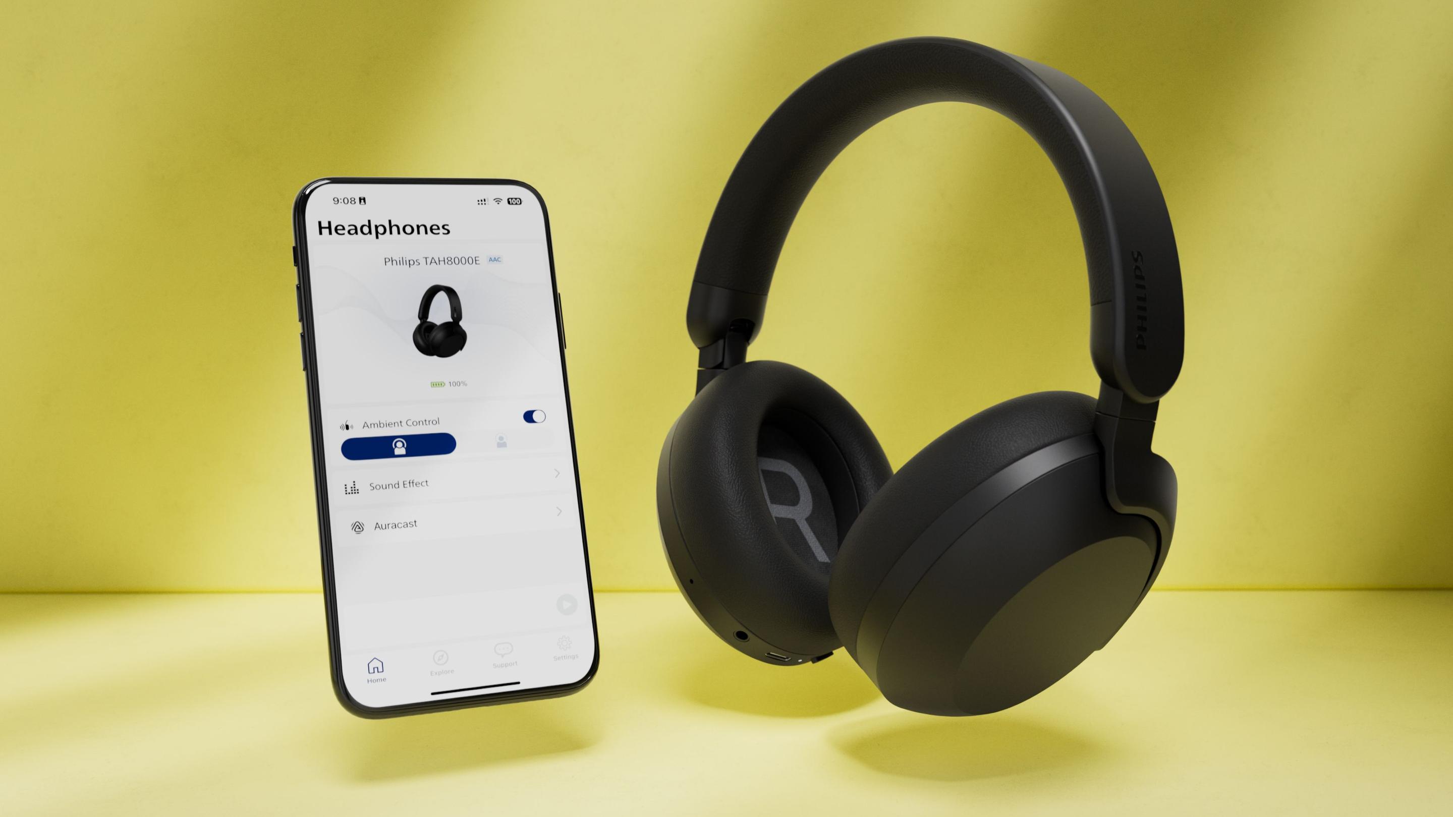 Auscultadores PHILIPS TAH8000EBK/00 (Binaural - Com fios e sem fios - Circum-aural - Preto), miniatura 8