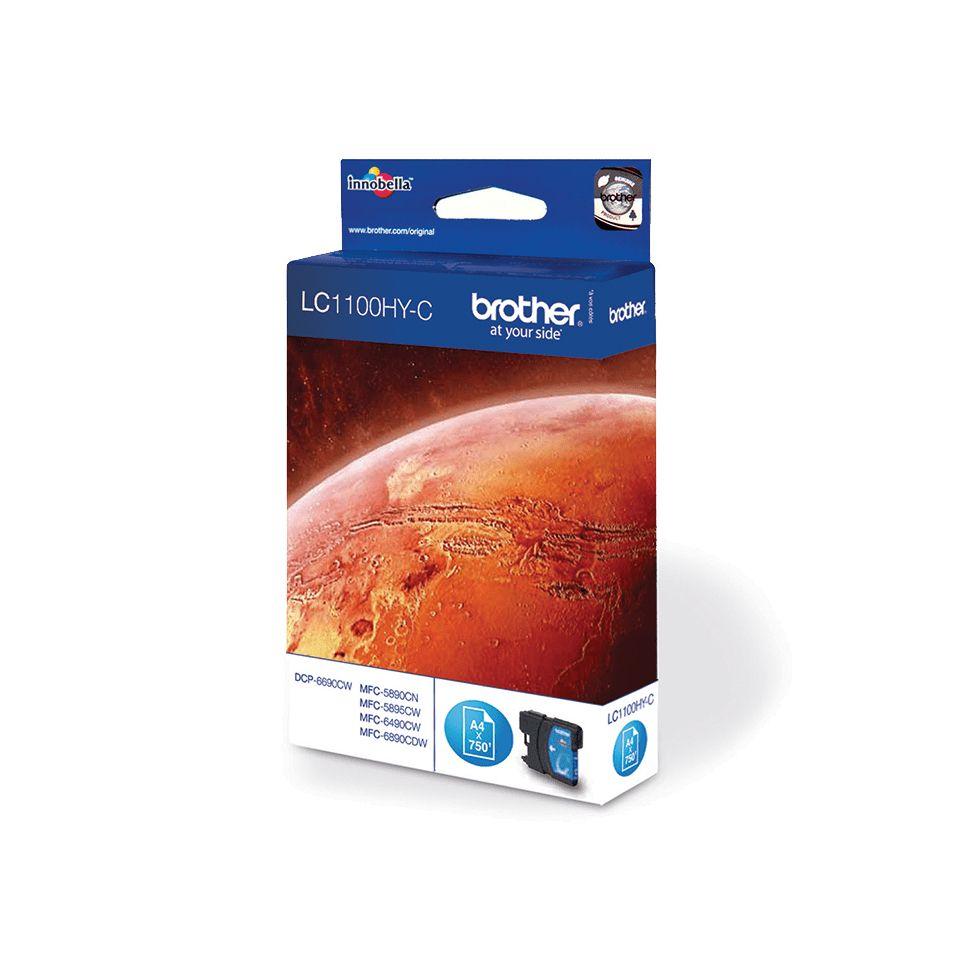 Tinteiro BROTHER LC1100HYC (750 páginas - Ciano), miniatura 2