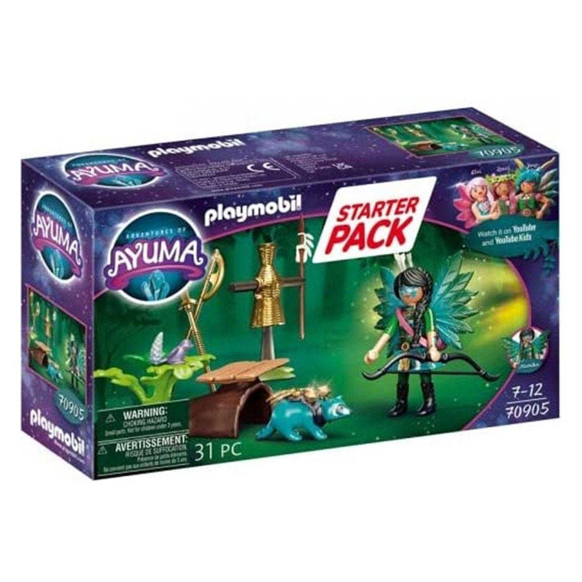 Conjunto de Brinquedo PLAYMOBIL Ayuma 70905 Fada Cavaleira com Guaxinim (7 a 12 anos - Multicor)
