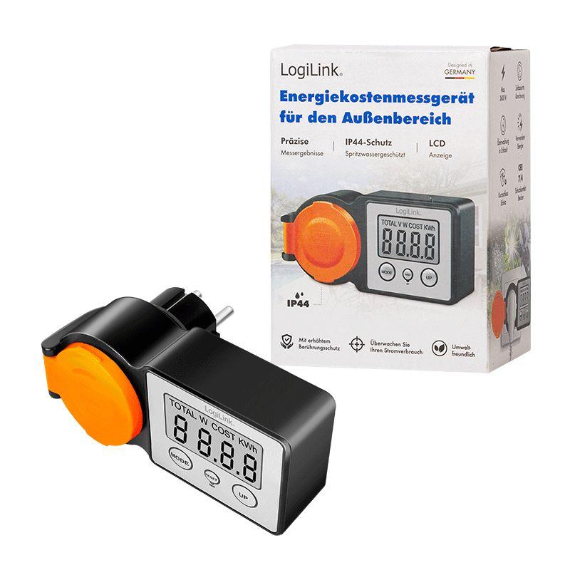 Medidor de Consumo de Energia LOGILINK EM0007 (LCD 2" - 16 A - Preto/Laranja), miniatura 7