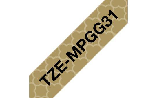 Fita de Impressão BROTHER TZE-MPGG31 (Preto sobre Dourado)