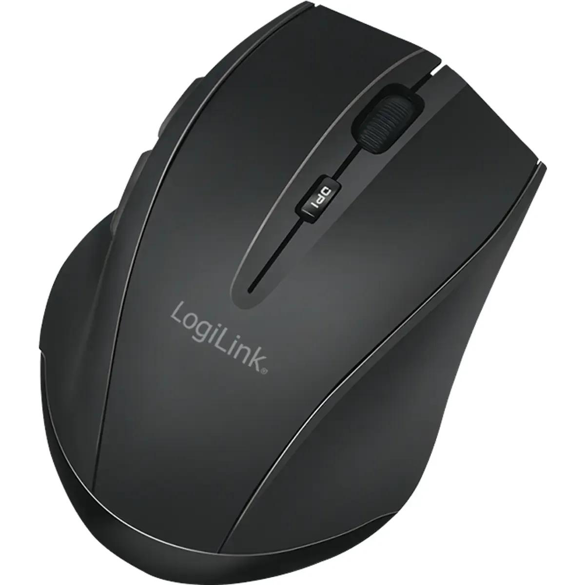 Rato LOGILINK ID0032B (Ergonómico - 800 / 1200 / 1600 DPI - Rato ótico sem fios - Preto) — miniatura 2