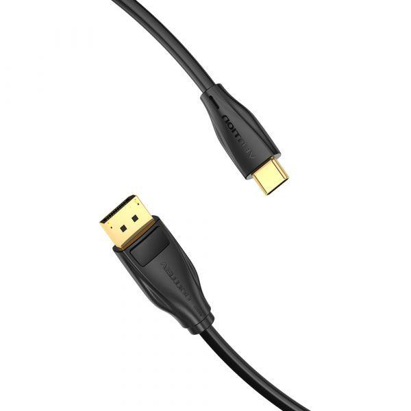 Cabo Conversor USB-C para DisplayPort VENTION CGYBF (1 m - DisplayPort macho - USB-C macho - Preto) — miniatura 3