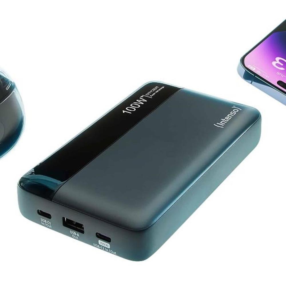 Powerbank INTENSO HE20000 (20 000 mAh - Até 100 W - USB Power Delivery - Preto/Cinzento)