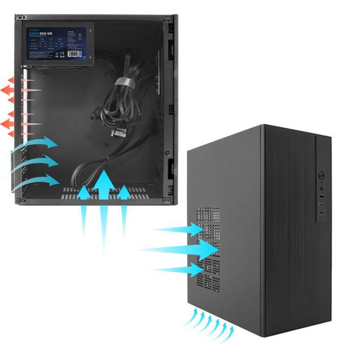 Caixa de Computador COOLBOX M460 (Micro ATX - Preto) — miniatura 6