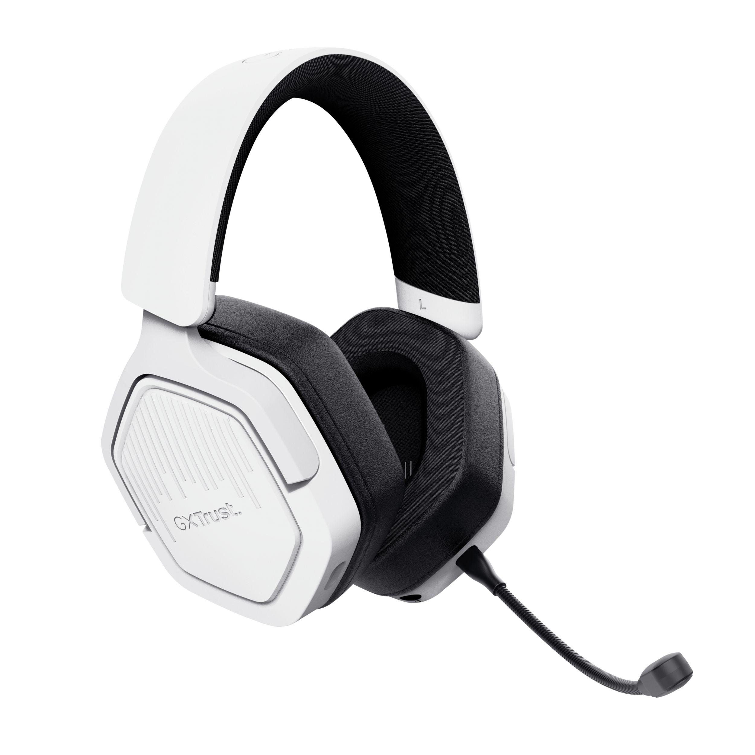 Headset Gaming TRUST GXT493W Carus (Binaural - Com fios e sem fios - Circum-aural - Branco), miniatura 2