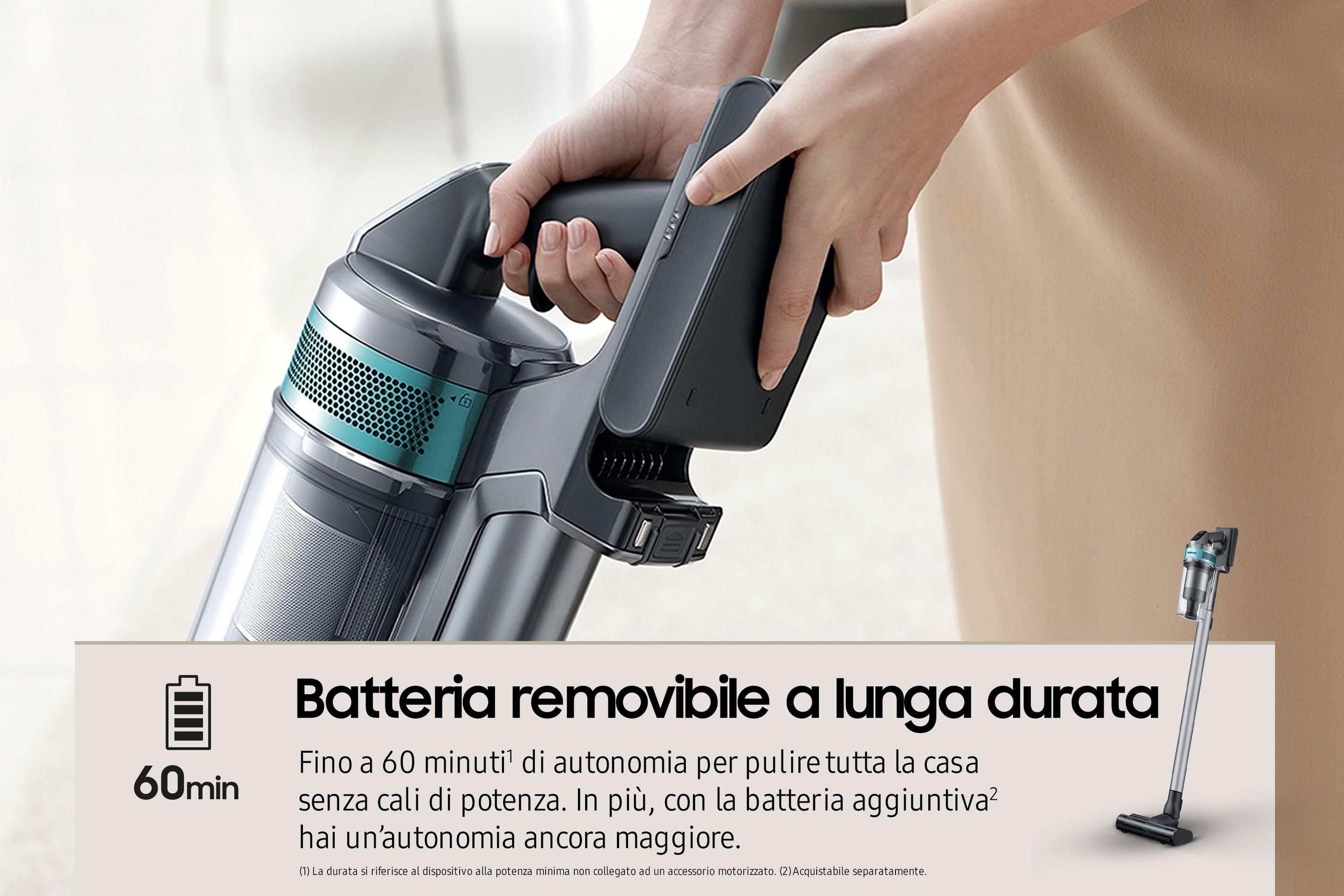 Aspirador Vertical 2 em 1 SAMSUNG Jet 75B Pet VS20B75AGR1/WA (Altura 113 cm - Preto e Azul menta), miniatura 9