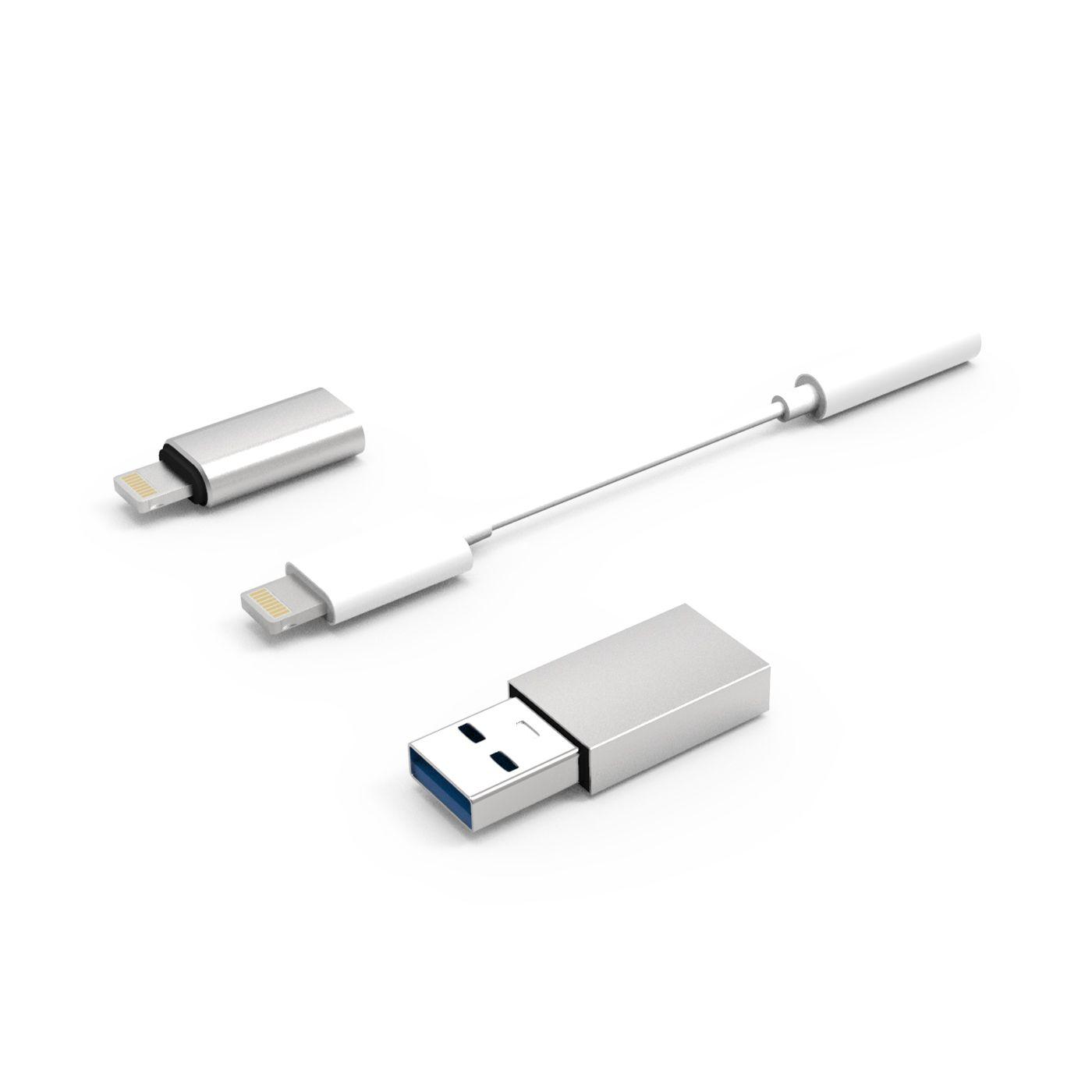 Kit de Adaptadores COOLBOX COO-CKIT-APPL (0,07 m - 3.5 mm - Branco) — miniatura 2