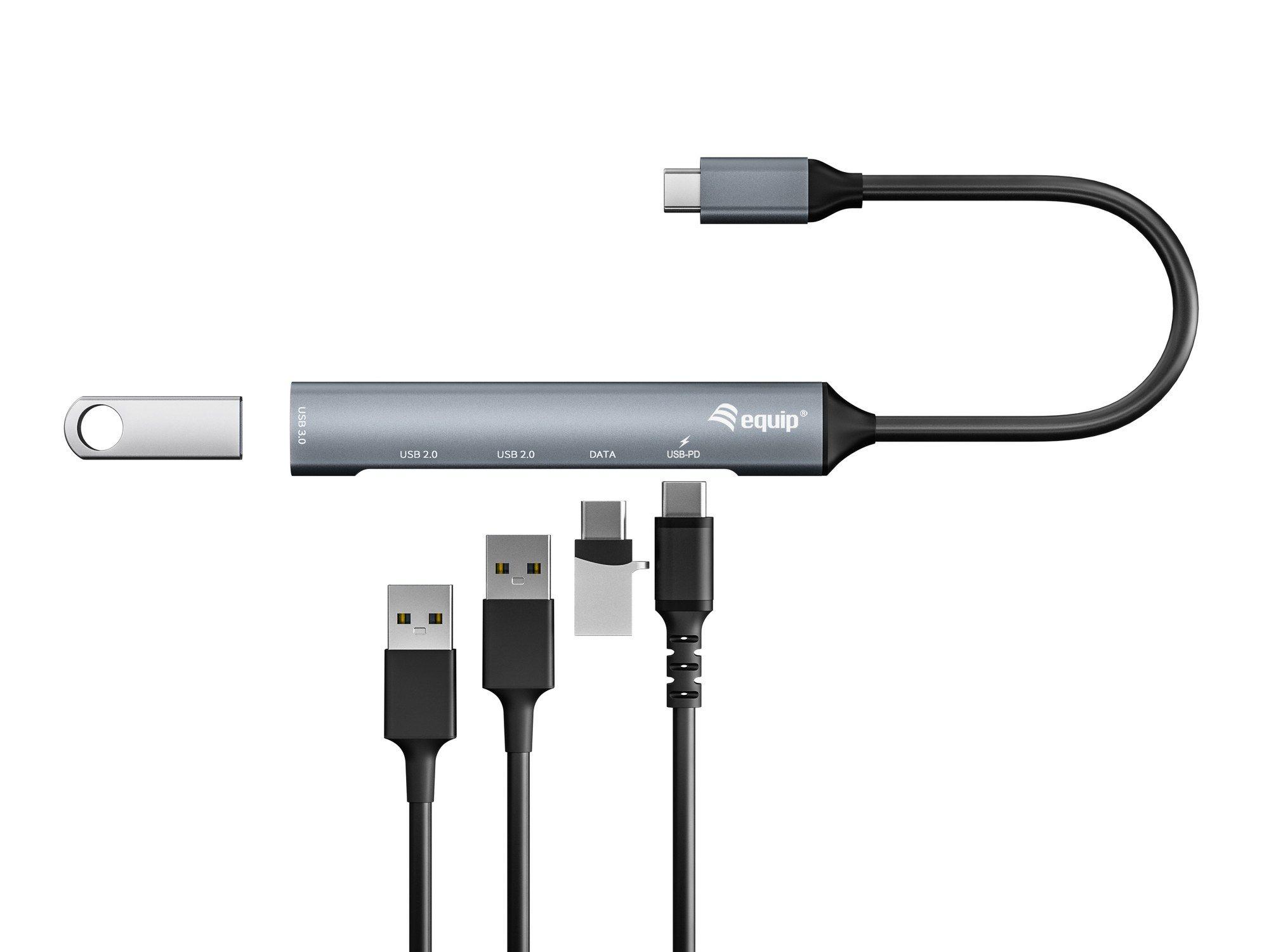 Hub USB-C EQUIP 128962 (0,15 m - USB 3.2 Gen 1 Tipo C - Prateado), miniatura 5
