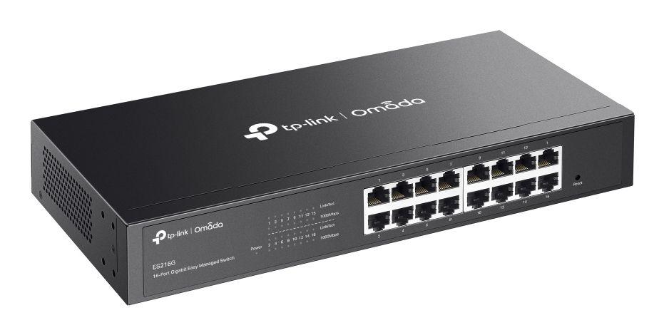 Switch TP-LINK Omada ES216G (Gigabit Ethernet - 16 x 10/100/1000 Mbps - 4 MB - Preto) — miniatura 4