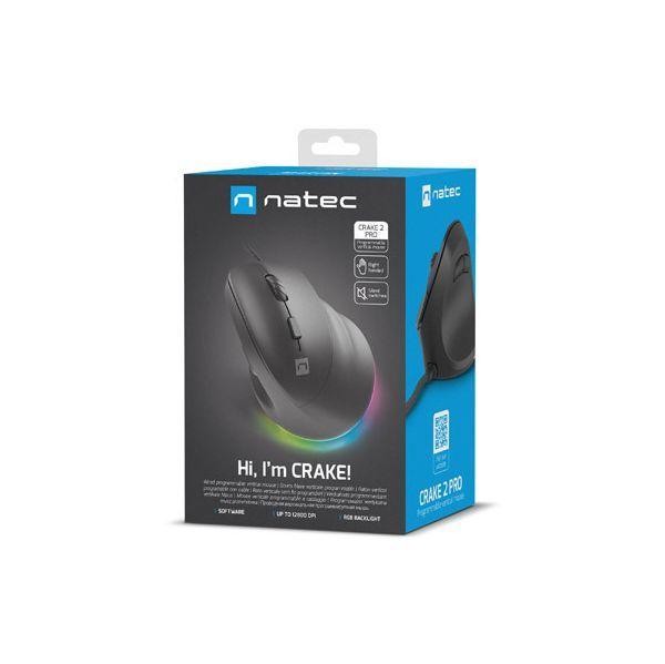 Rato NATEC Crake 2 Pro (Vertical, mão direita - 12.800 DPI - Ótico - Preto) — miniatura 3