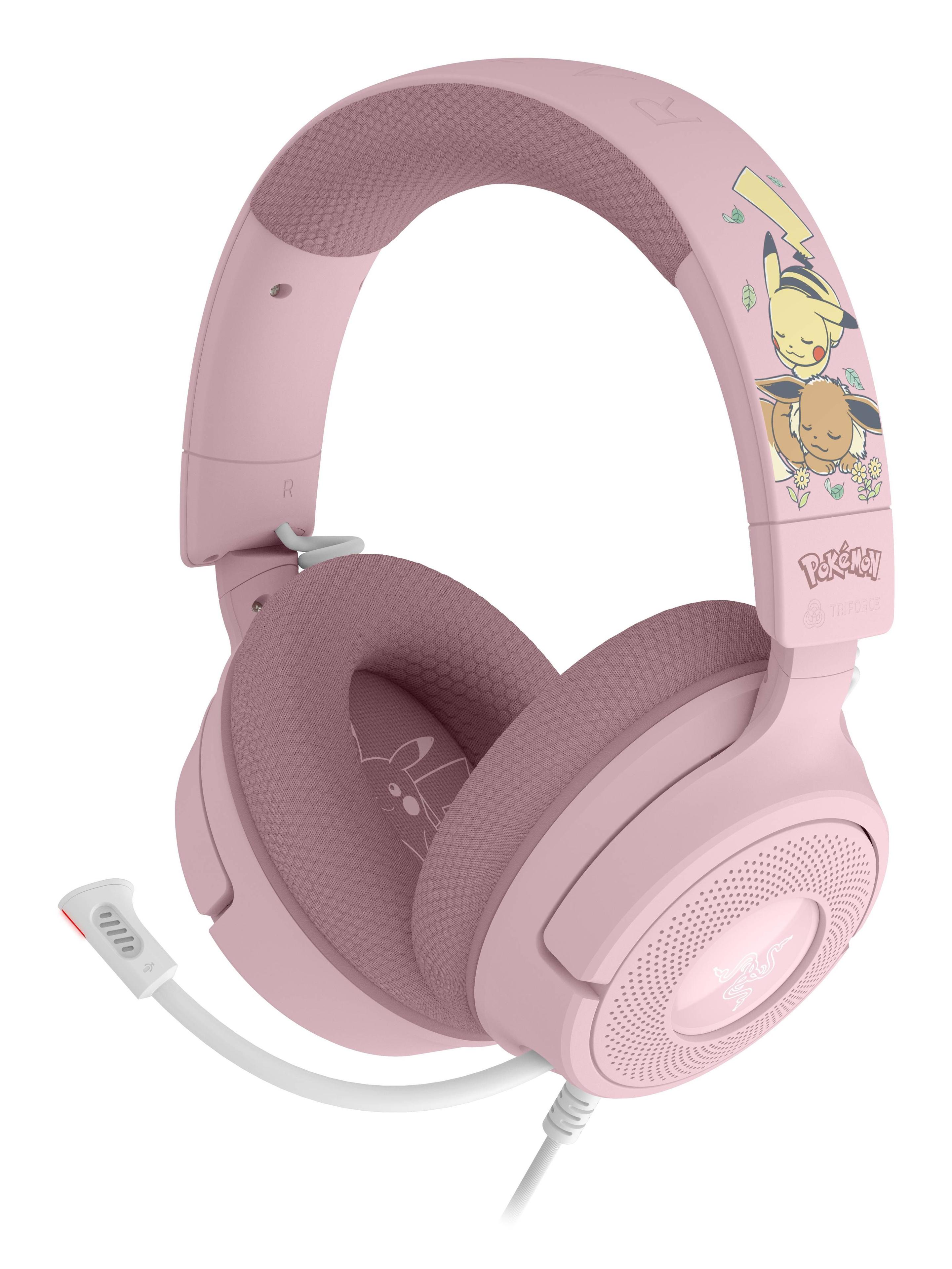 Headset Gaming RAZER Kraken V4 X Edição Pokémon (Binaural - Com fios - Supra-aural - Rosa), miniatura 6