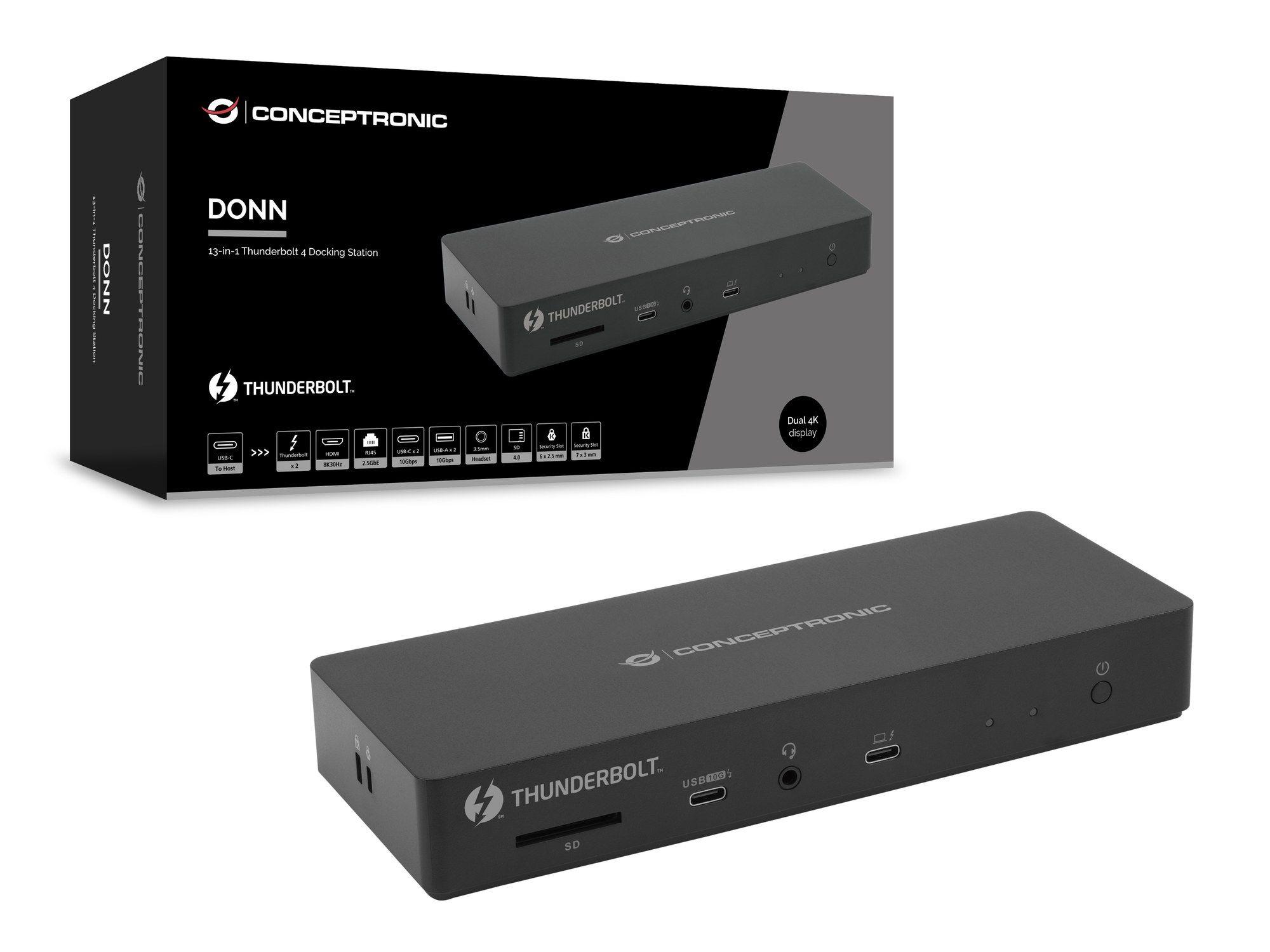 Base de Ligação Thunderbolt CONCEPTRONIC DONN30B (Preto), miniatura 7