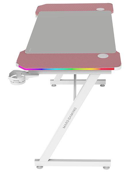 Mesa Gaming MARSGAMING MGD-X120RGB (1200 x 600 mm - 100 kg - Forma retangular - Rosa)