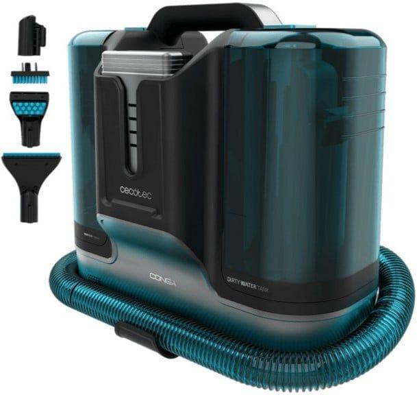 Aspirador de Estofos CECOTEC Conga Carpet&Spot Clean Liberty XL (30 min - 2,2 Ah - Sem saco - Preto e Azul)