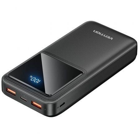 Powerbank VENTION FHLB0 (20000 mAh - 74 Wh - Até 20 W - Preto)