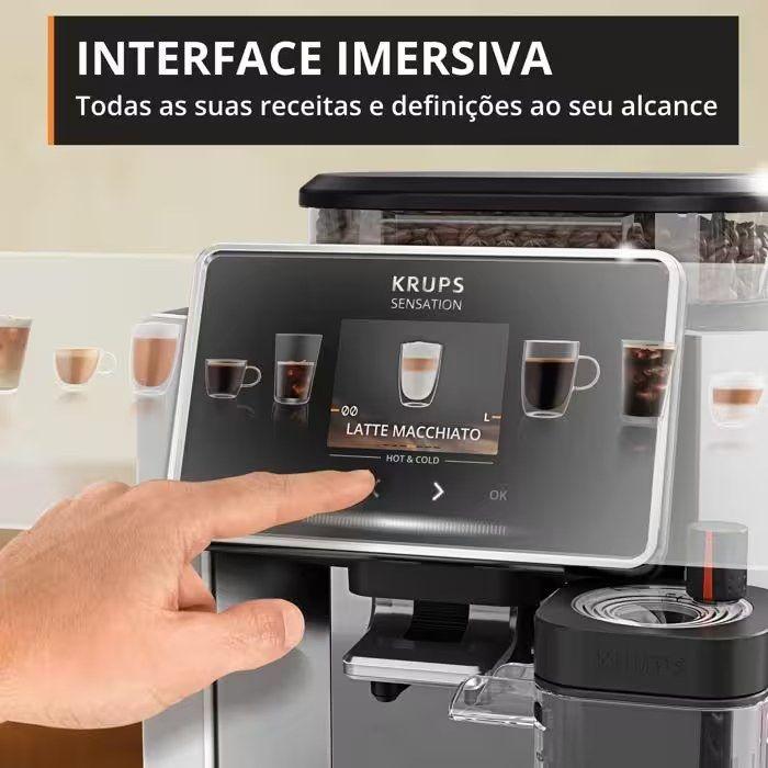 Máquina de Café Expresso Automática KRUPS EA918GE0 (Grãos e café moído - 1450 W - 15 bar - Cinzento) — miniatura 4