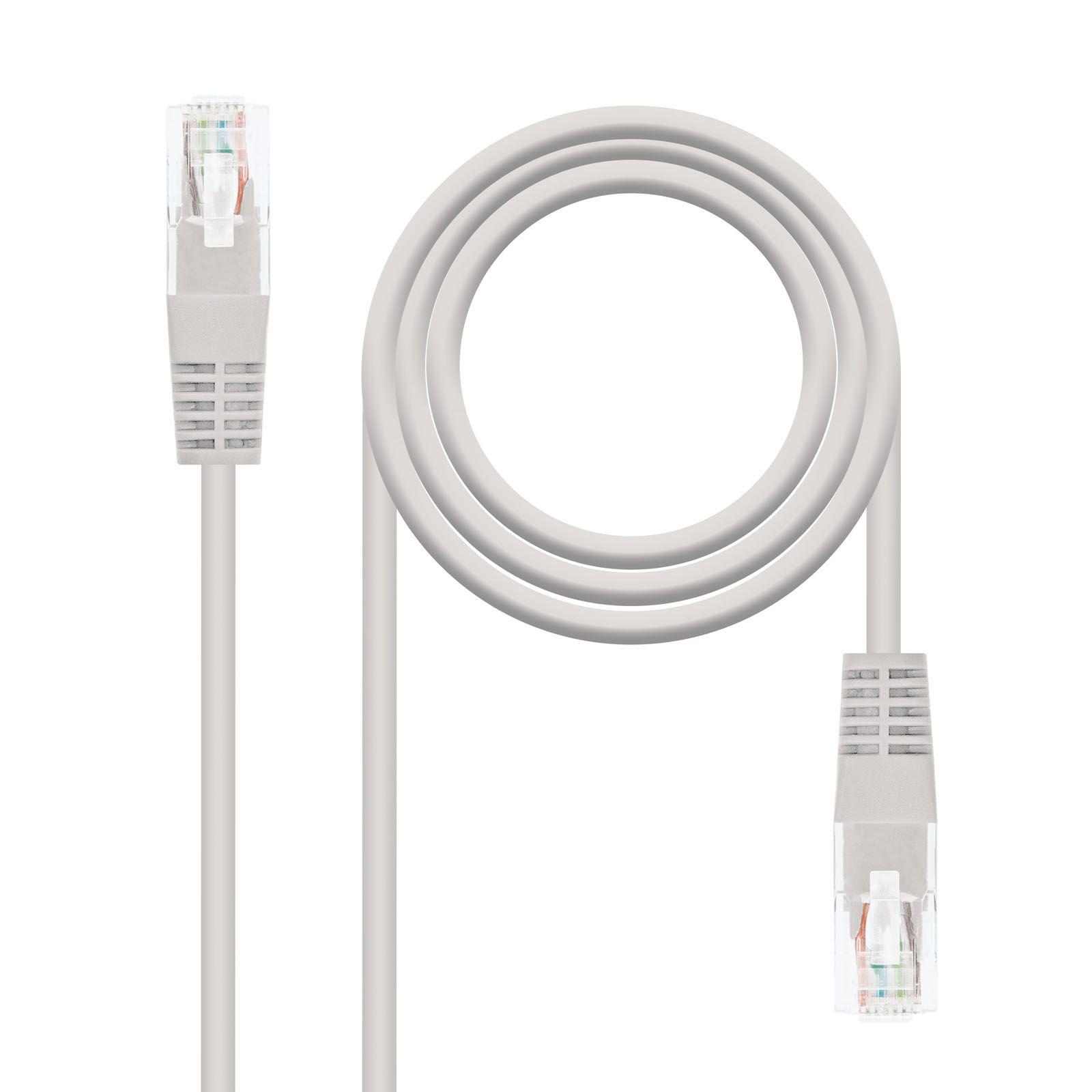 Cabo de Rede RJ45 NANOCABLE 10.20.0402 (2 m - Cat6e - RJ-45 - Cinzento)
