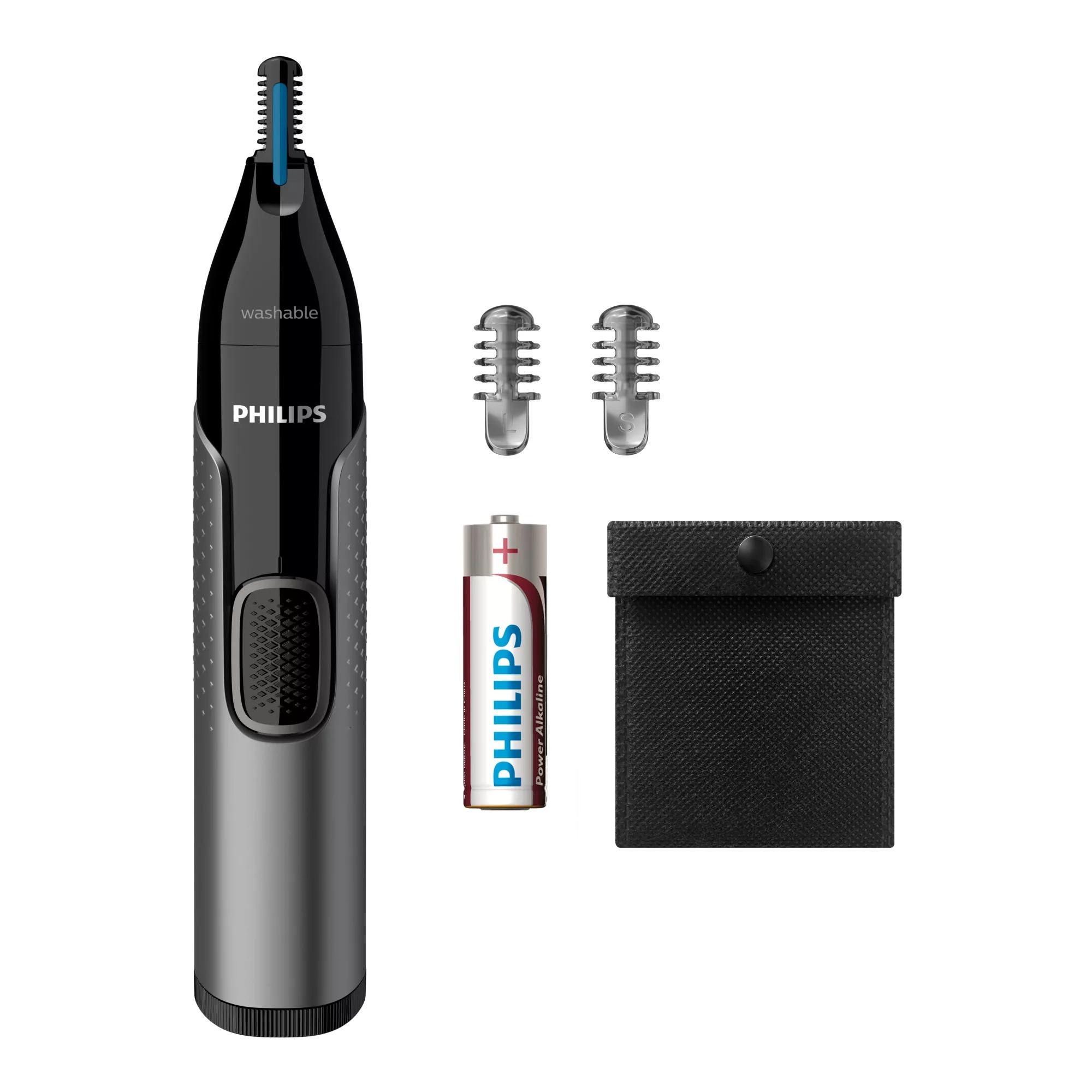 Aparador de Nariz, Orelhas e Sobrancelhas PHILIPS NT3650/16 (Aço inoxidável - Cinzento)