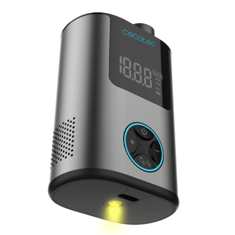 Inflador Elétrico Portátil CECOTEC Mini Air Max (Altura 8,3 cm - 600 mAh - 150 PSI - Preto) — miniatura 2