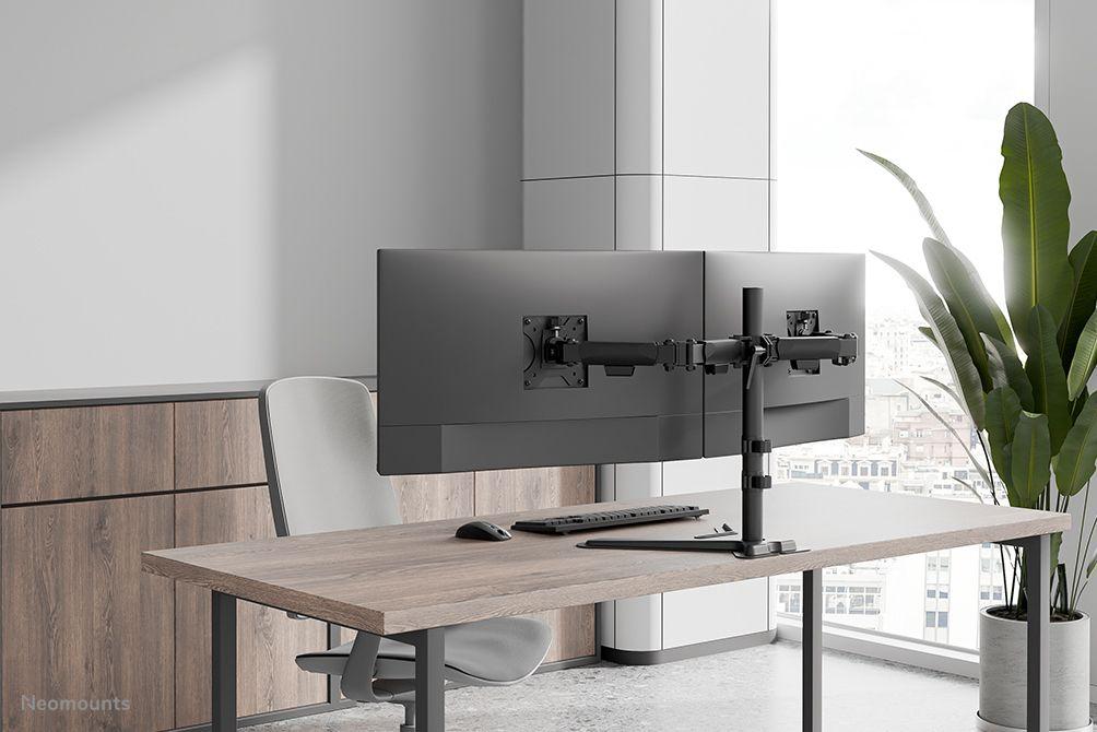 Suporte de Secretária para Dois Monitores NEOMOUNTS DS45-600BL2 (10"-32" - Preto) — miniatura 15