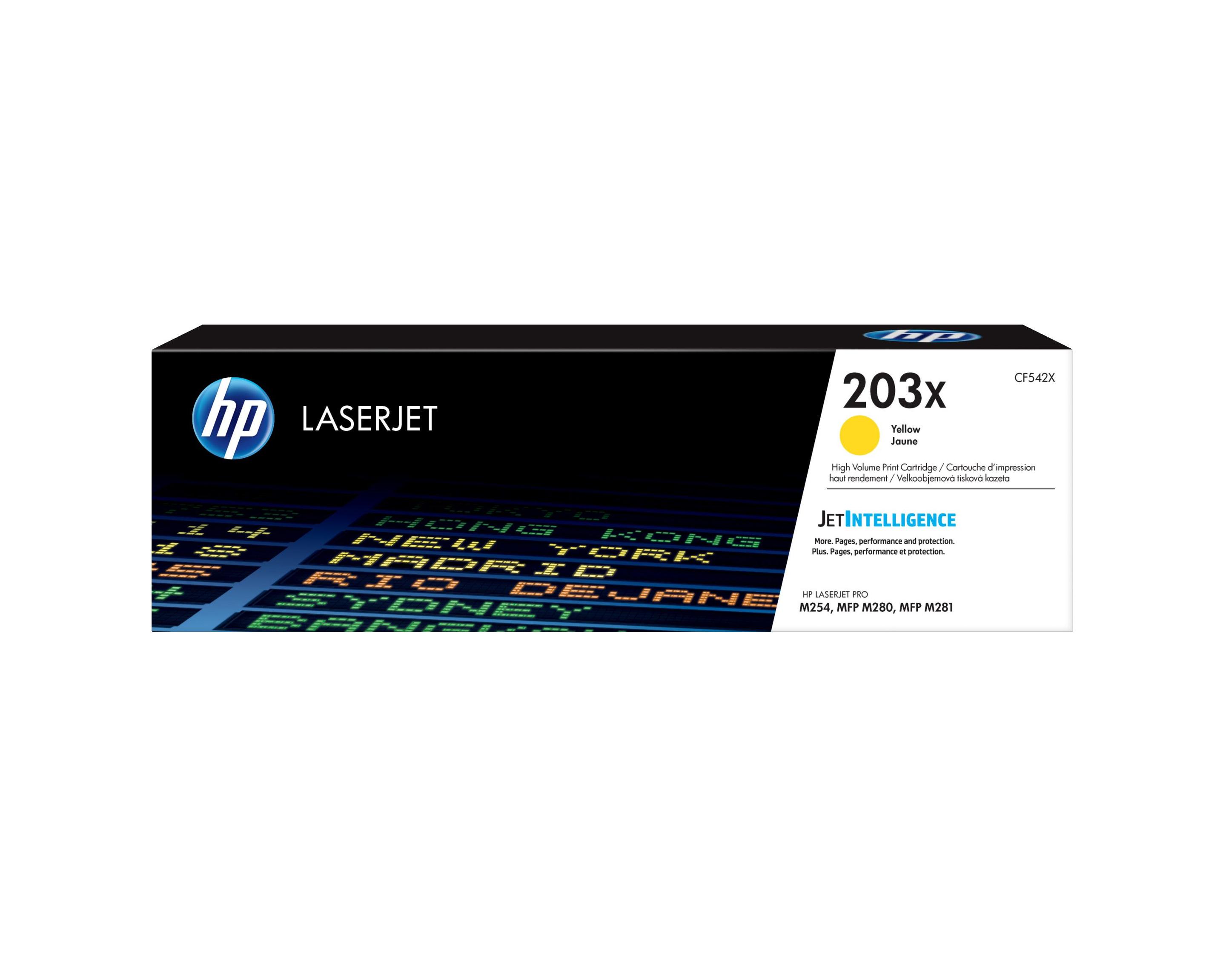 Toner Original HP 203X CF542X (2500 páginas - Amarelo)