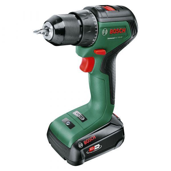Berbequim/Aparafusadora BOSCH UniversalDrill 18V-60 (Verde e Preto) — miniatura 2