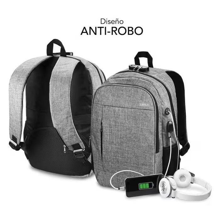 Mochila SUBBLIM Urban Lock (Portátil até 16" - Cinzento), miniatura 6