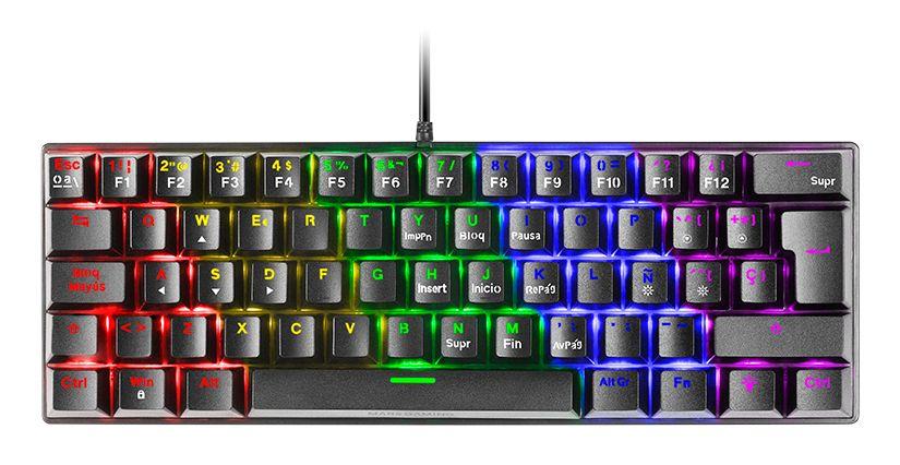 Teclado Gaming Mecânico MARS GAMING MK60 (Italiano - Interruptor de chave mecânico - 60% - Preto)
