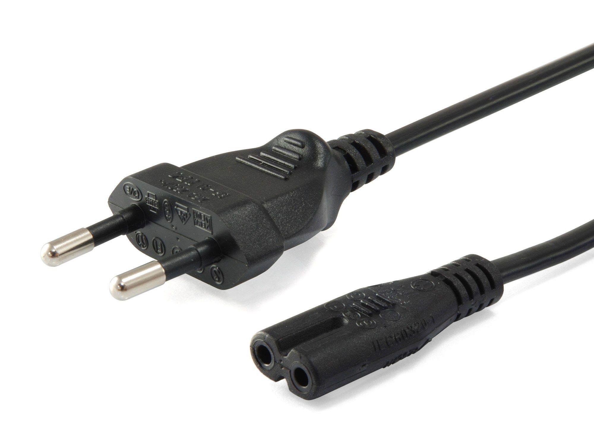 Cabo de Alimentação EQUIP 112161 (3 m - Acoplador C7 - Ficha de alimentação tipo C - Preto)