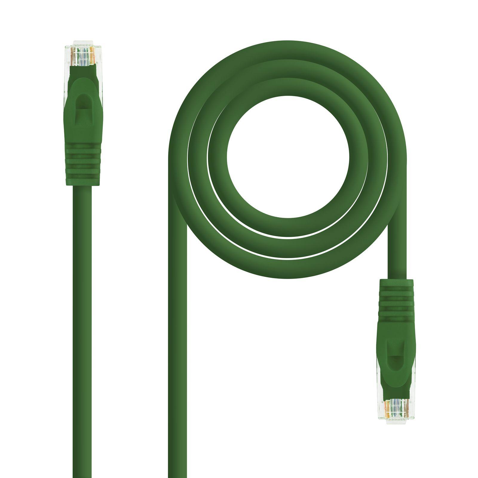 Cabo de Rede RJ45 NANOCABLE 10.20.1800-L30-GR (0,3 m - Cat6A - RJ-45 - Verde)