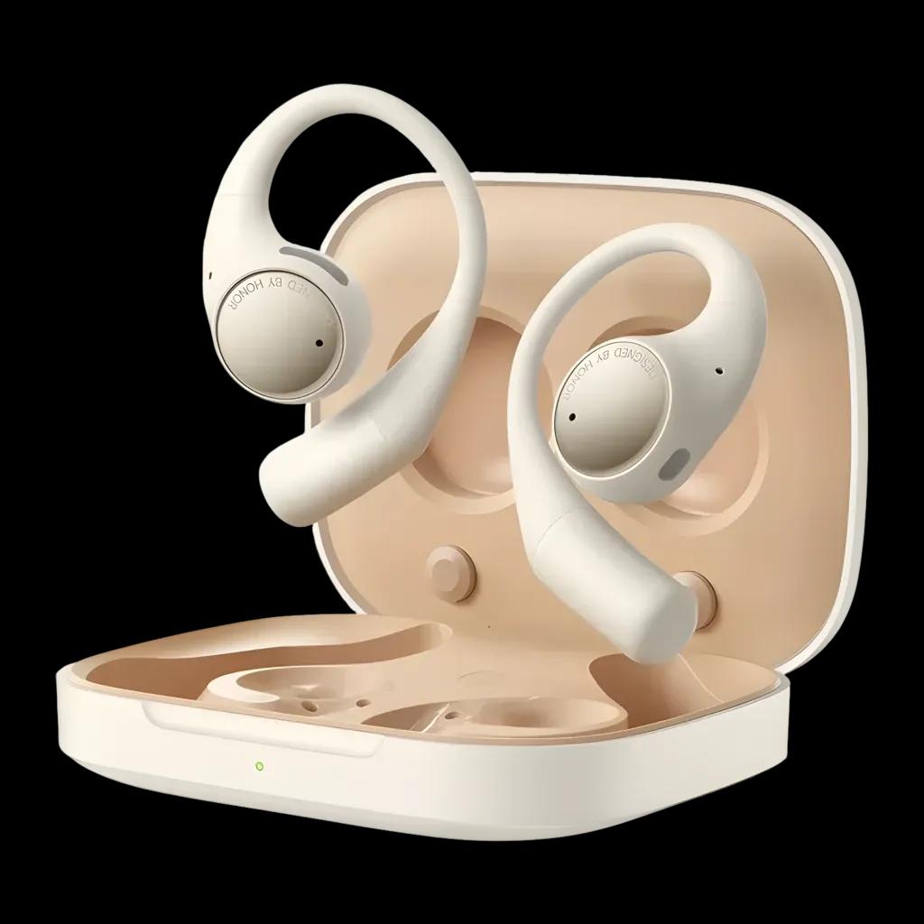Auscultadores HONOR Earbuds Open (Bluetooth 5.2 - Ativo - Dourado)