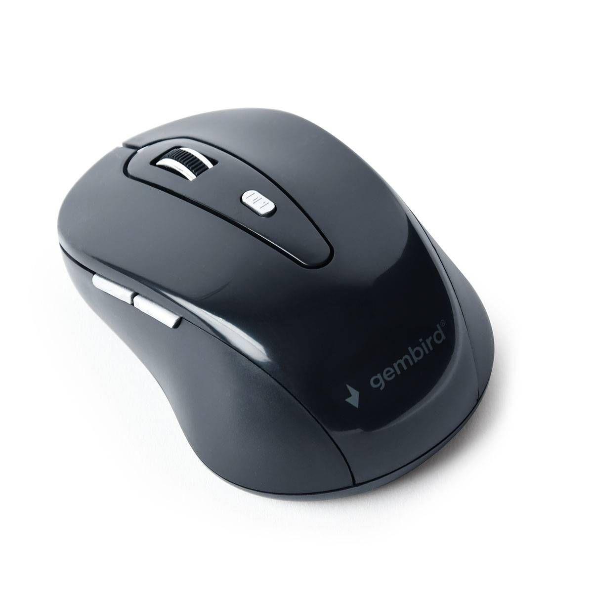Rato GEMBIRD MUSW-6B-01 (Mão direita - 1600 DPI - Ótico - Preto e Cinzento), miniatura 2