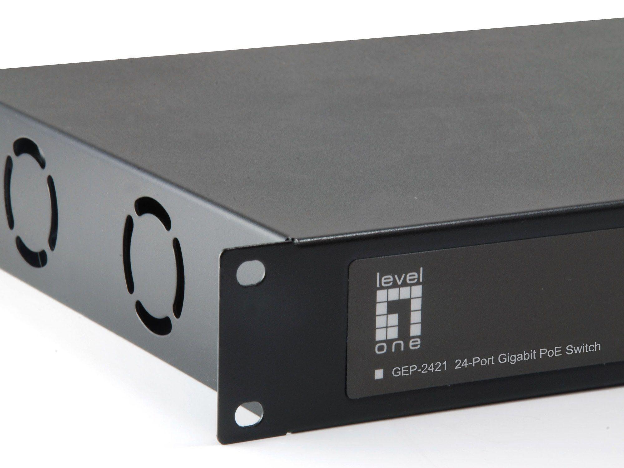 Switch PoE+ LEVEL ONE GEP-2421W150 (Gigabit Ethernet - 4,1 MB - 48 Gbit/s - Preto), miniatura 5