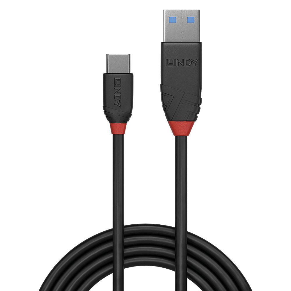 Cabo USB LINDY 36915 (0,5 m - USB C - USB A - Preto) — miniatura 2