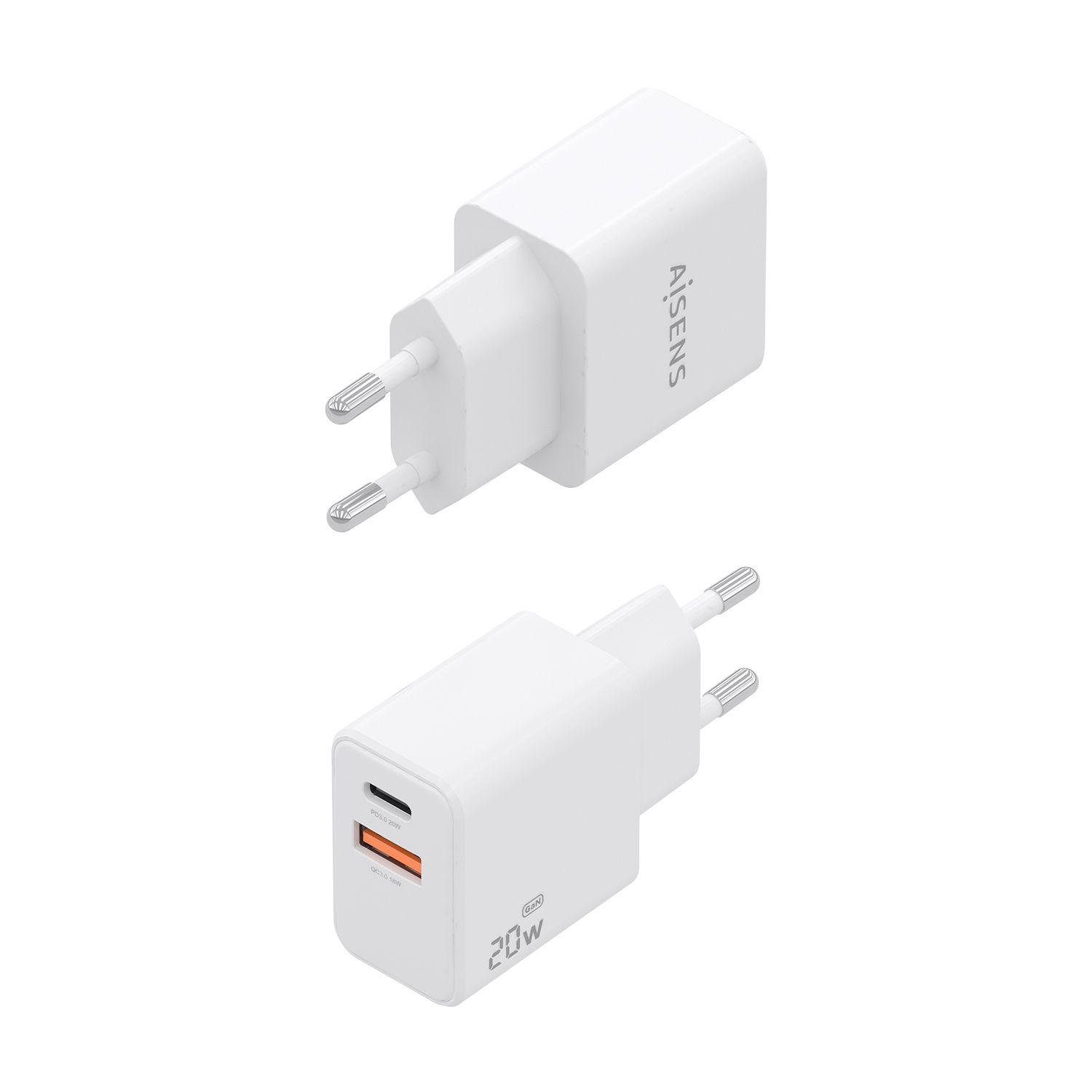 Carregador de Tomada AISENS A110-1025 (20 W - Branco) — miniatura 3
