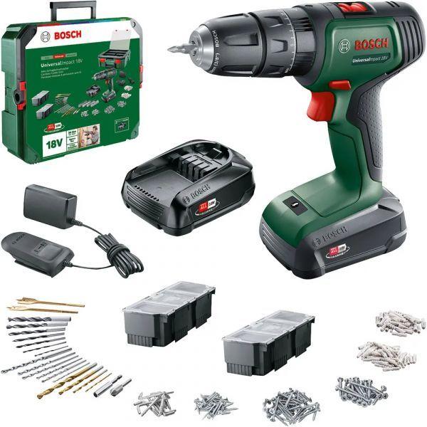 Berbequim de Percussão Sem Fios BOSCH POWERTOOLS UniversalImpact 18V (Iões de lítio - Verde/Preto)