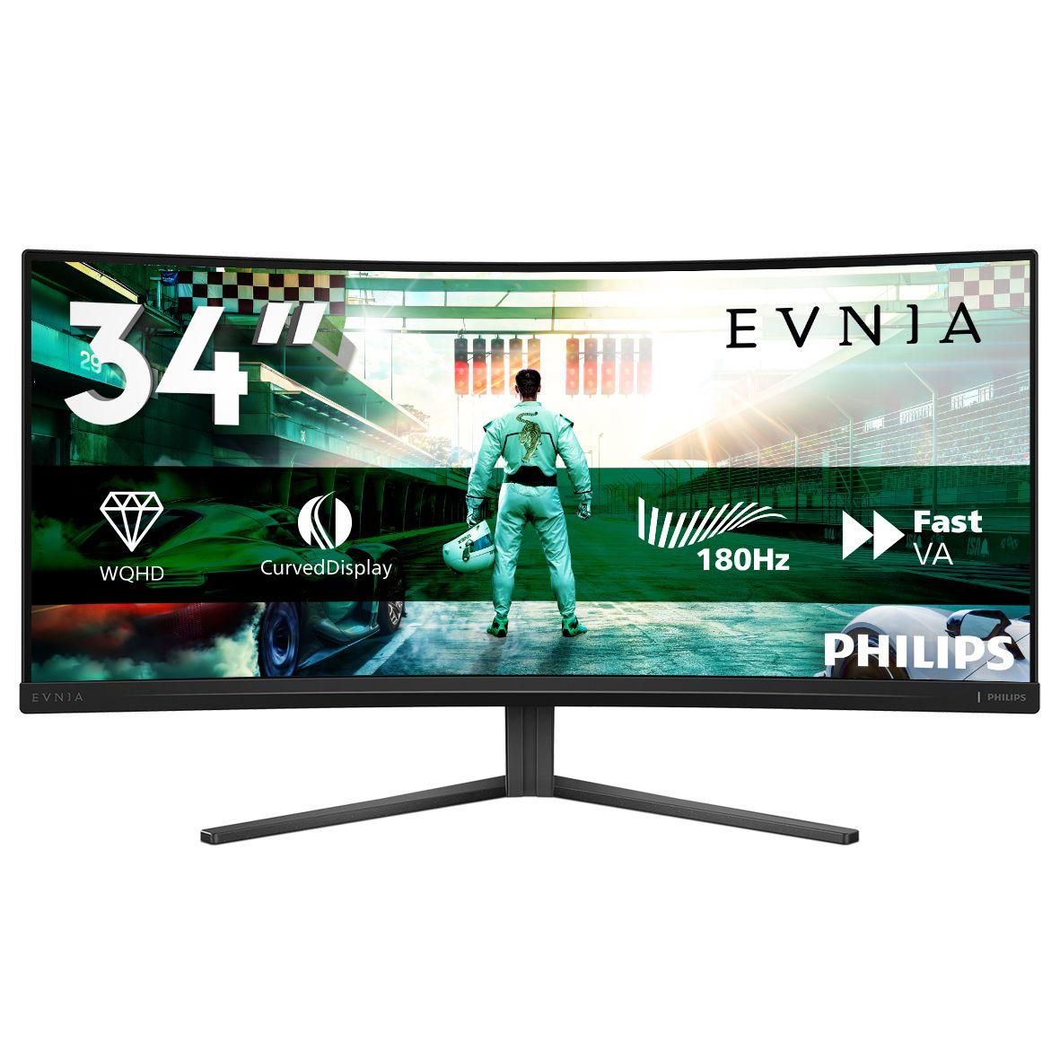 Monitor PHILIPS Evnia 34M2C3500L/00 (34" - Fast VA - 180 Hz - Preto) — miniatura 2