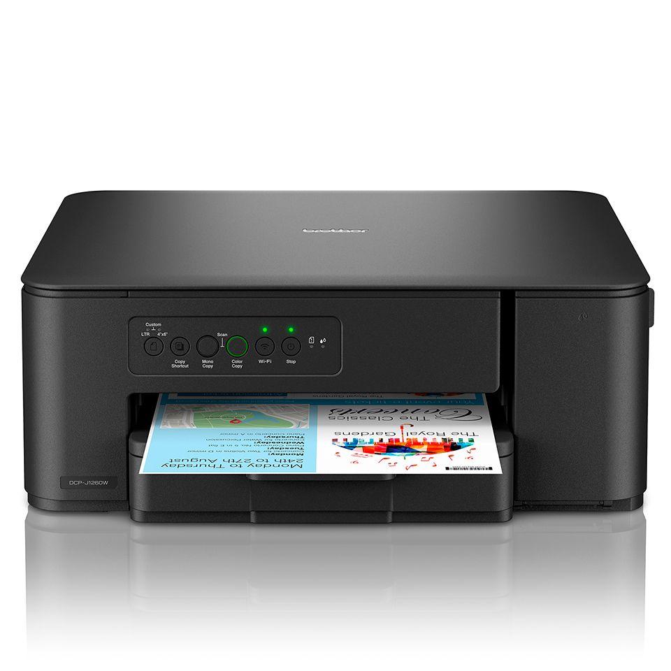 Impressora Multifunções BROTHER DCP-J1260W (A4 - Impressão a cores - 150 folhas - Preto)