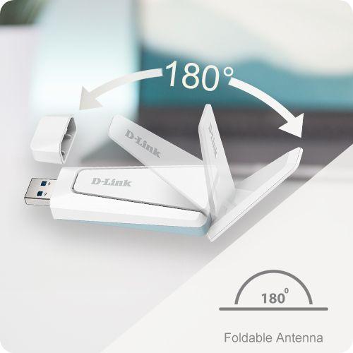 Adaptador USB Wi-Fi 6 D-LINK AX18U (Wi-Fi 6 - 1800 Mbit/s - 2,4 GHz e 5 GHz), miniatura 7