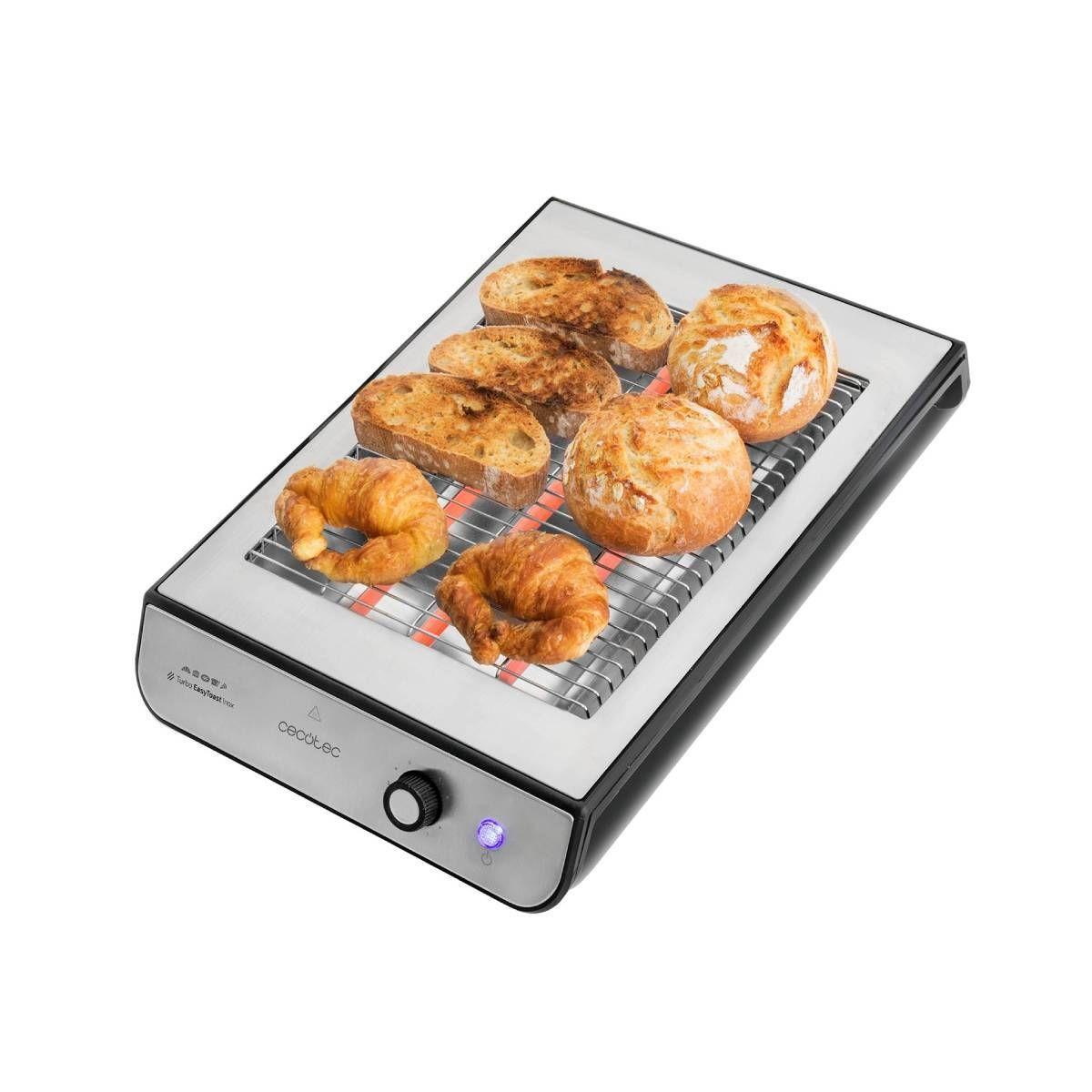 Torradeira Horizontal CECOTEC Turbo EasyToast Inox (900 W - Aço inoxidável - Preto e Prateado) — miniatura 3