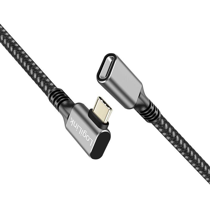 Cabo de Extensão USB-C LOGILINK CUA0112 (2 m - USB-C - Preto e Cinzento) — miniatura 2