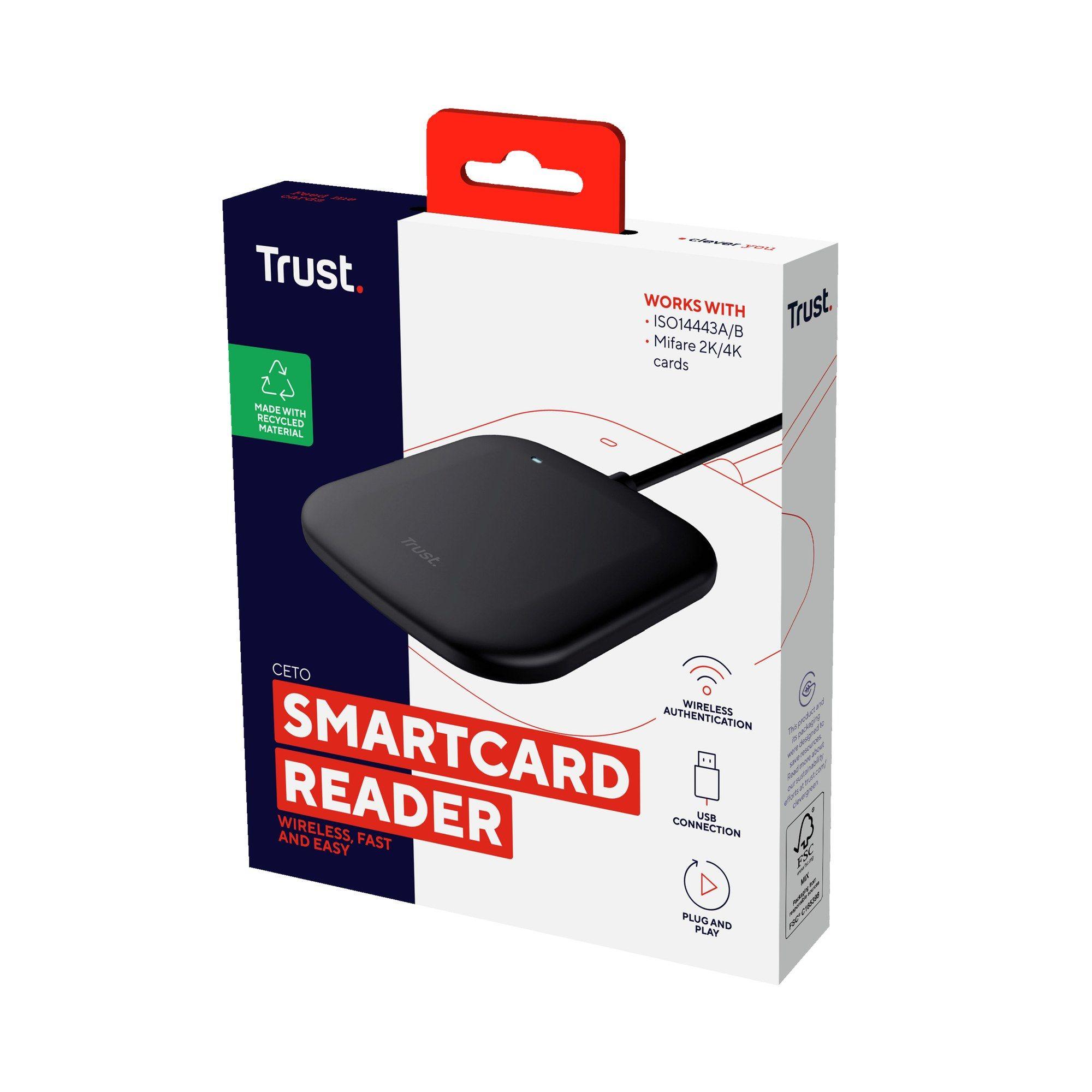 Leitor de Cartões do Cidadão TRUST Ceto 24736 (USB 2.0 - 0,6 m - Preto), miniatura 5