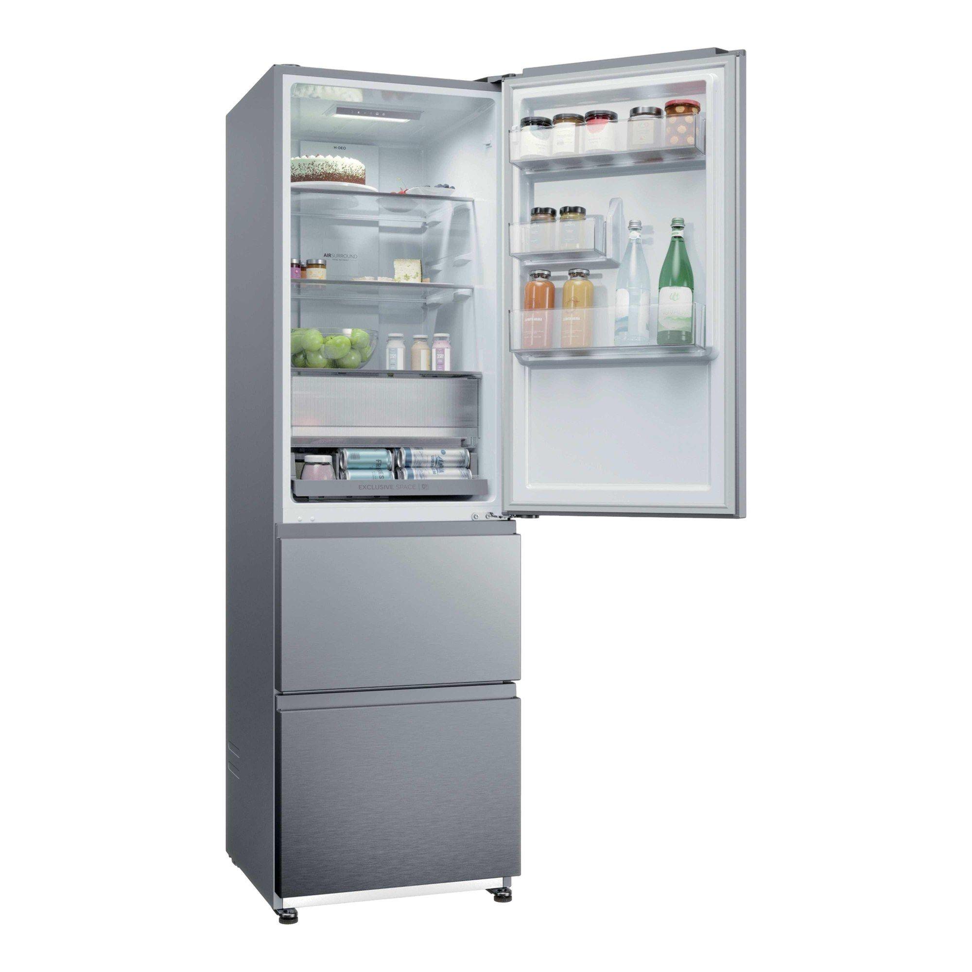 Frigorífico Combinado Independente HAIER HTR3518DNMX (303 L - 185x54,5x62,2 cm - 185 cm - Inox) — miniatura 4