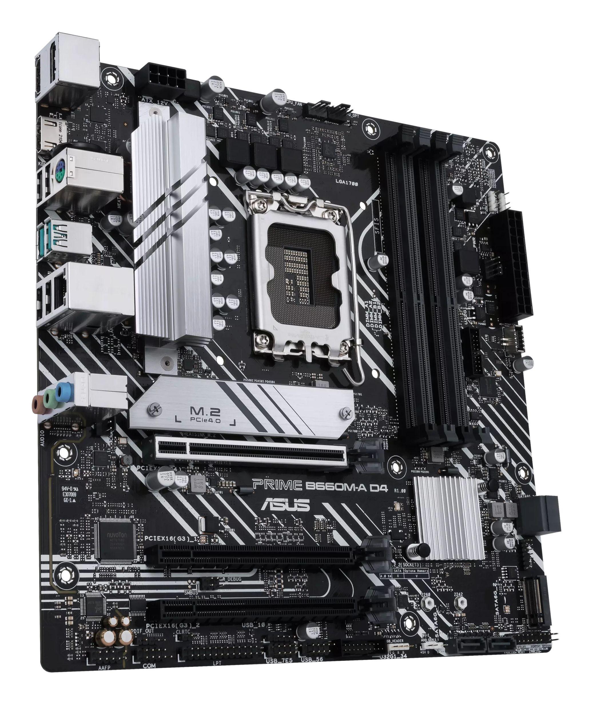 Motherboard ASUS PRIME B660M-A D4-CSM (LGA 1700 - micro ATX - Duplo canal) — miniatura 4